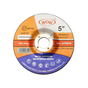 WGW 5 Polegadas 125X6X22.23mm Ferramentas abrasivas de disco de moagem de metal para SS/Ferro com preço de atacado 