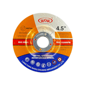 Ferramentas abrasivas de disco de moagem de metal WGW 4,5 polegadas 115X6X22,23mm para SS/Ferro com preço de atacado 