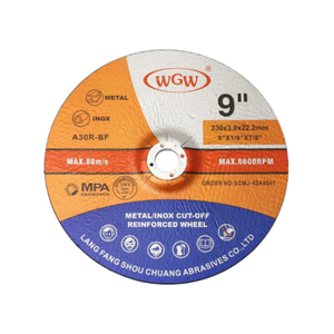 WGW Long-Life 230 mm x 3,0 x 22,23 mm Disco de corte de metal 80 m/s Rebarbadora portátil de alta dureza (T42)