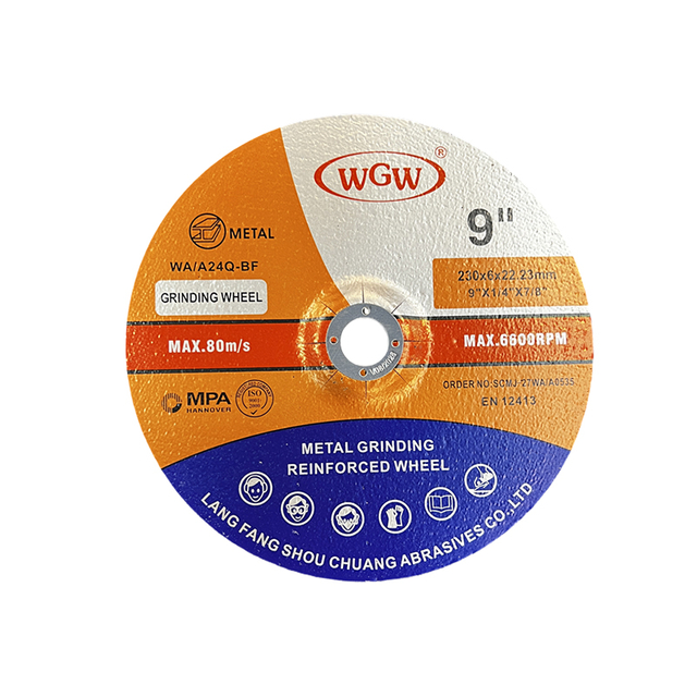 WGW Disco de corte de metal de longa duração 230 mm x 6,0 x 22,23 mm 80 m/s Rebarbadora angular portátil de alta dureza 