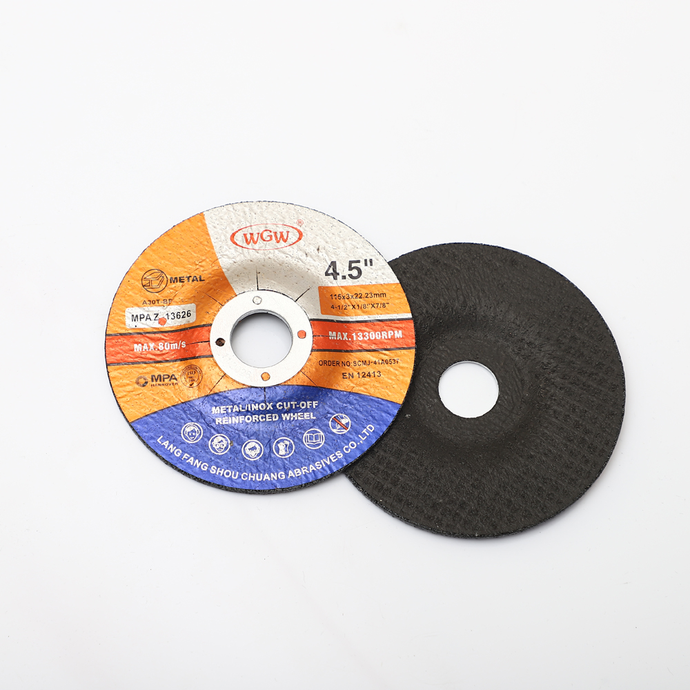 WGW Disco de corte de metal de longa duração 115 mm x 3,0 x 22,23 mm 80 m/s Rebarbadora angular portátil de alta dureza 