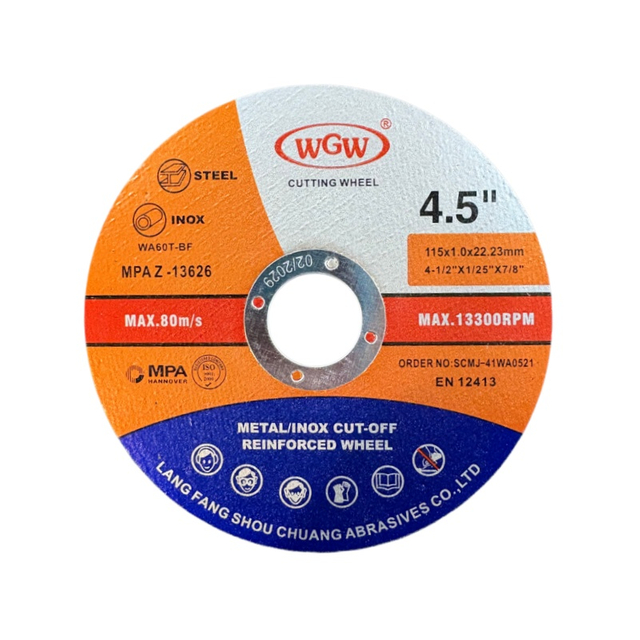 Disco de corte de metal OEM de alto desempenho 115x1,0x22mm Roda de corte rápido para aplicações de aço industrial