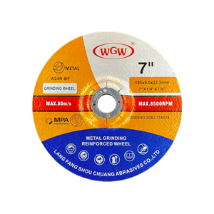 Disco de esmeril de metal industrial WGW 7 polegadas (T27-180x6,0x22,23mm) - Disco de alto desempenho para metal e ferro, longa vida útil 